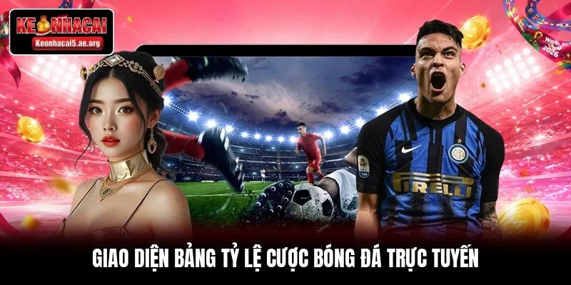 Giao diện bảng tỷ lệ cược bóng đá trực tuyến
